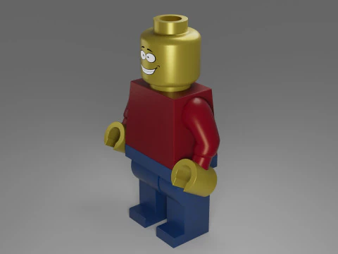 Minifigura cl&aacute;ssica estilizada do Block-Man Modelo 3D