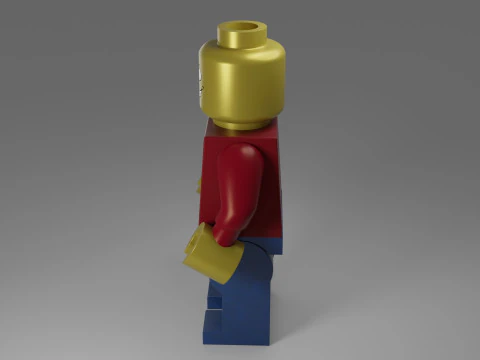 Minifigura cl&aacute;ssica estilizada do Block-Man Modelo 3D
