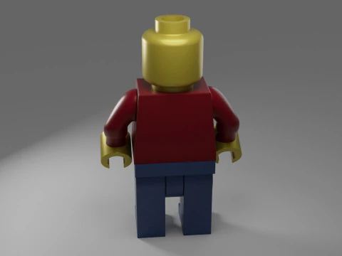 Minifigura cl&aacute;ssica estilizada do Block-Man Modelo 3D