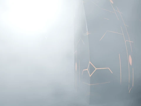 Sci-Fi Gothic Monoliths with Angel Statue 3D Model