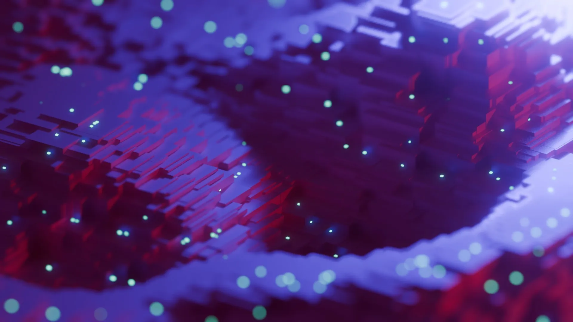 Sci-Fi Cyber Tech Landscape 3D Model .c4d .max .obj .3ds .fbx .stl .blend 