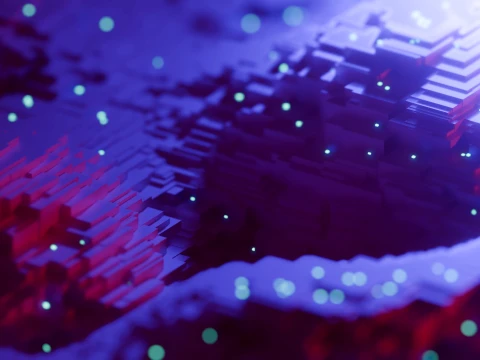 Sci-Fi Cyber Tech Landscape 3D Model