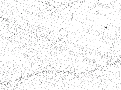 Sci-Fi Cyber Tech Landscape 3D Model