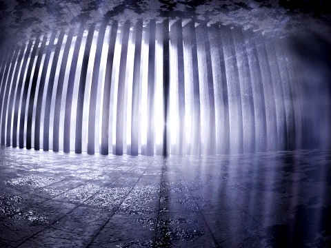 Cinematic Monolithic Pillars Environment Scene 3D Model