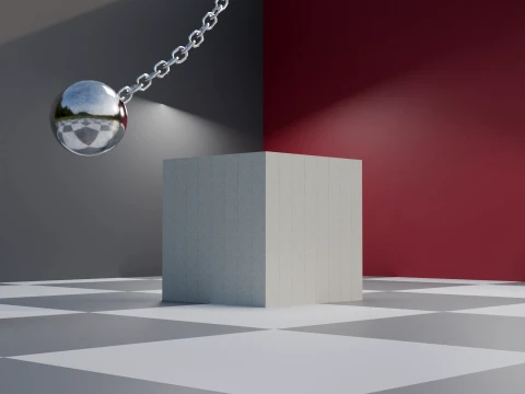 Wrecking Ball Physics Simulation Asset 3D Model