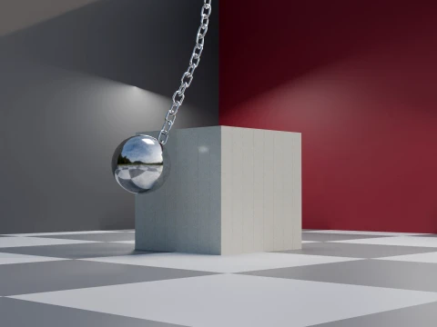 Wrecking Ball Physics Simulation Asset 3D Model