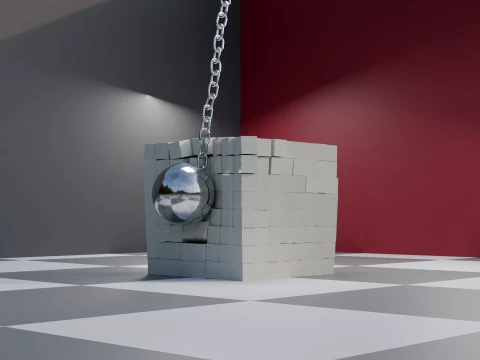 Wrecking Ball Physics Simulation Asset 3D Model