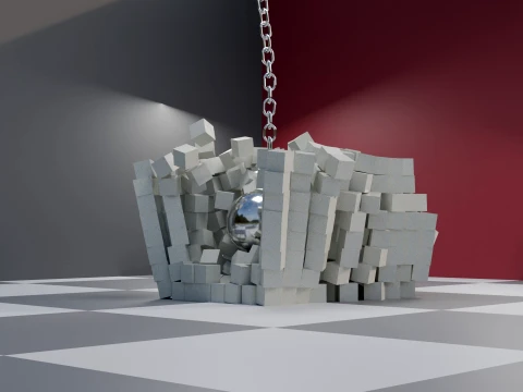 Wrecking Ball Physics Simulation Asset 3D Model