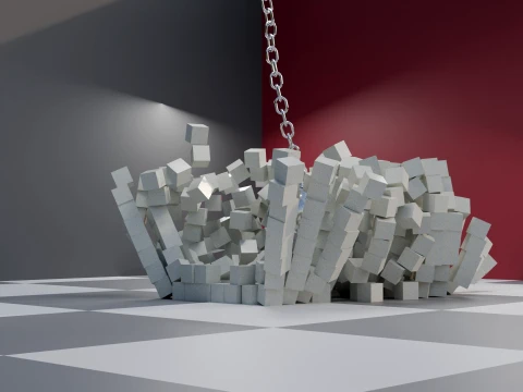 Wrecking Ball Physics Simulation Asset 3D Model