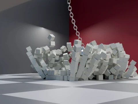 Wrecking Ball Physics Simulation Asset 3D Model