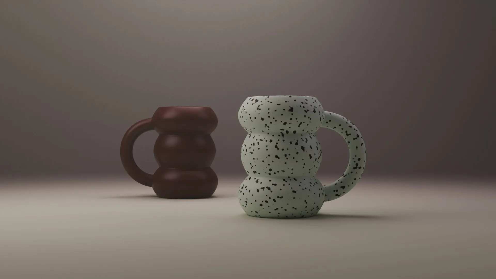 モダンで美しいぽっちゃりセラミックバブルマグ 3Dモデル .c4d .max .obj .3ds .fbx .stl .blend 