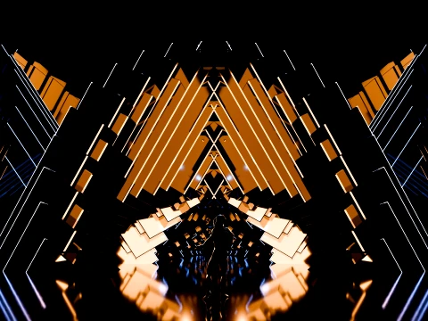 Sci-Fi Brutalist Portal and Futuristic Tunnel Scene 3D Model