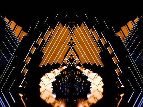 Sci-Fi Brutalist Portal and Futuristic Tunnel Scene 3D Model