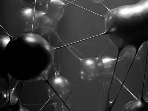 Liquid Spheres Connectivity 3D Model