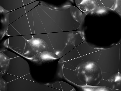 Liquid Spheres Connectivity 3D Model