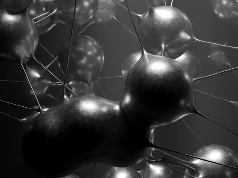 Liquid Spheres Connectivity 3D Model