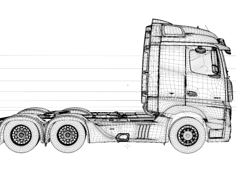 Mercedes-Benz Actros MP4 6x4 3D Model