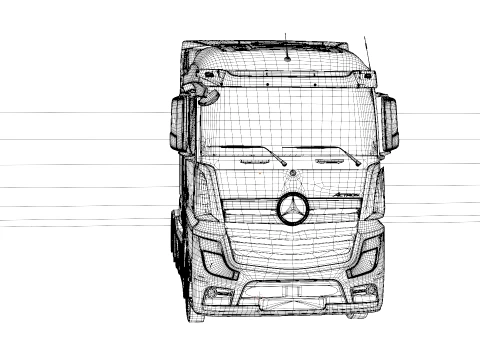 Mercedes-Benz Actros MP4 6x4 3D Model