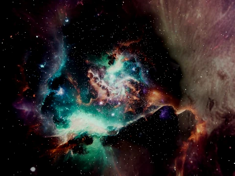 Deep Space Nebula and Cosmic Dust Background 3D Model