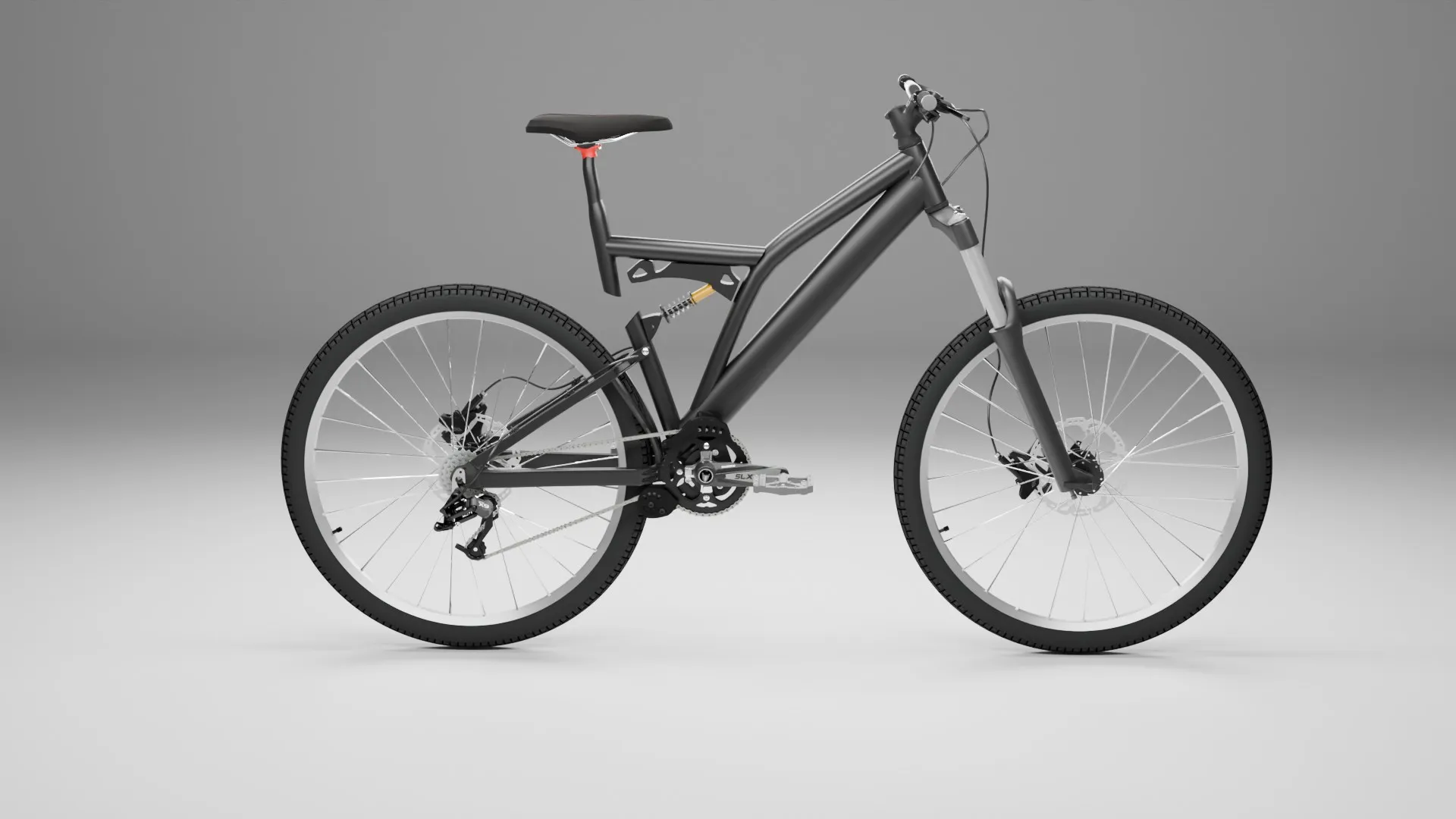 Modern Full-Suspension Mountain Bike 3D Model .c4d .max .obj .3ds .fbx .stl .blend 
