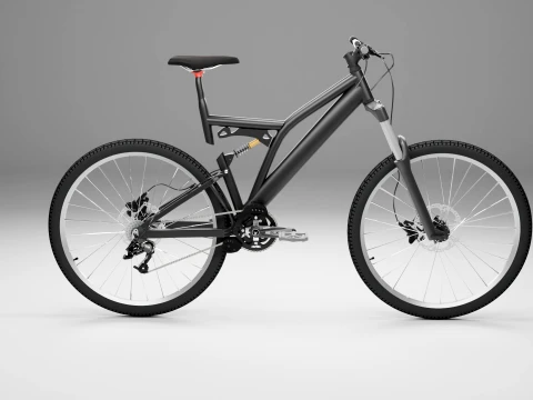 Modern Full-Suspension Mountain Bike 3D Model