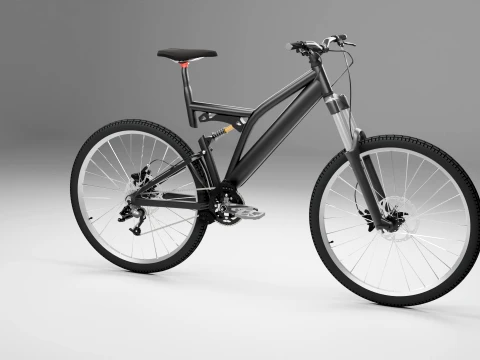 Modern Full-Suspension Mountain Bike 3D Model