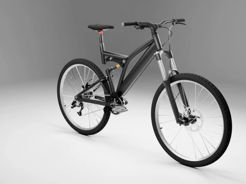 Modern Full-Suspension Mountain Bike 3D Model