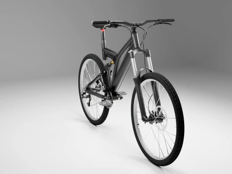 Modern Full-Suspension Mountain Bike 3D Model