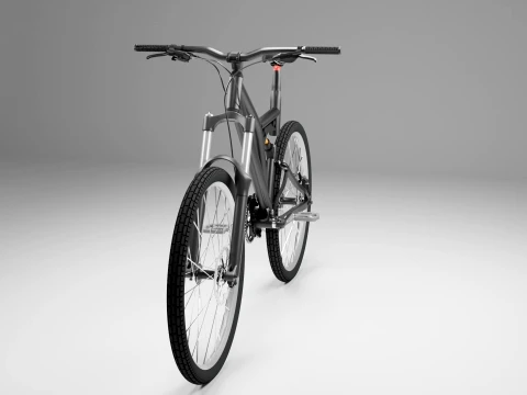 Modern Full-Suspension Mountain Bike 3D Model
