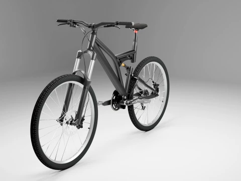 Modern Full-Suspension Mountain Bike 3D Model