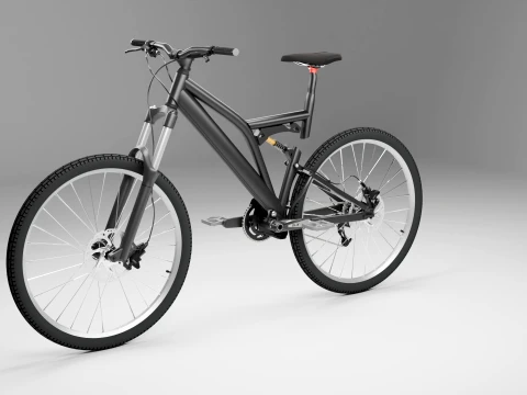 Modern Full-Suspension Mountain Bike 3D Model