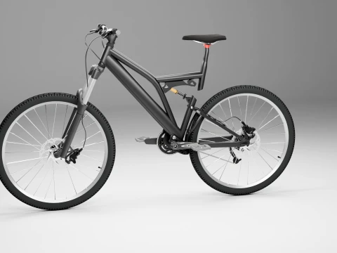Modern Full-Suspension Mountain Bike 3D Model