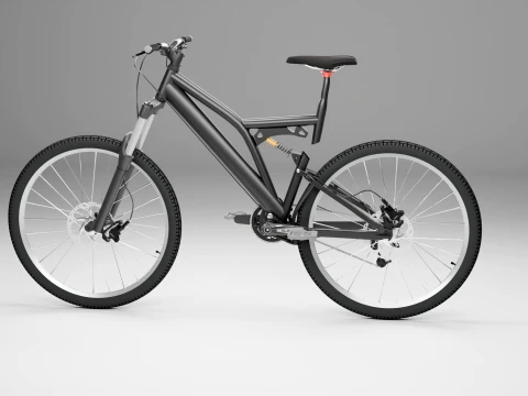 Modern Full-Suspension Mountain Bike 3D Model