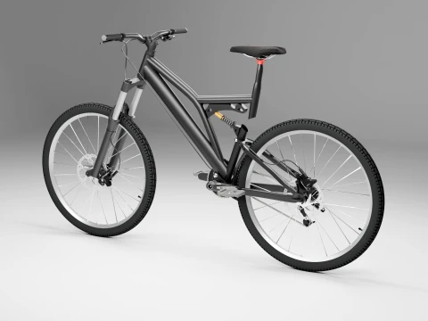 Modern Full-Suspension Mountain Bike 3D Model