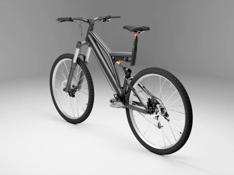 Modern Full-Suspension Mountain Bike 3D Model