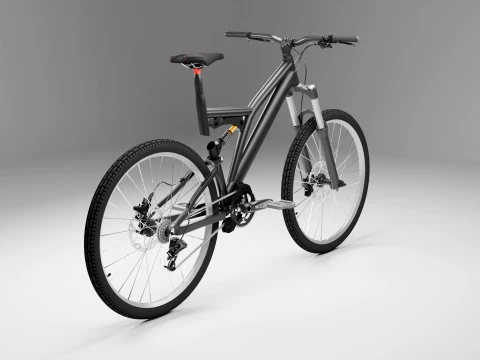 Modern Full-Suspension Mountain Bike 3D Model