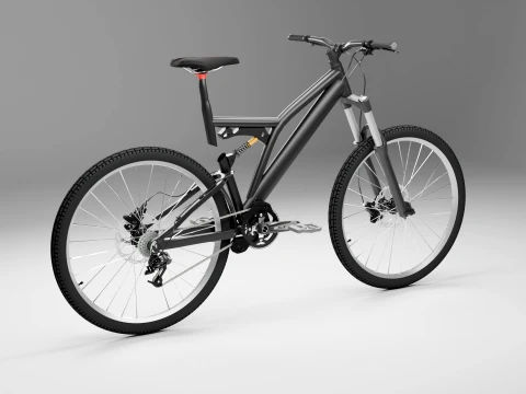 Modern Full-Suspension Mountain Bike 3D Model
