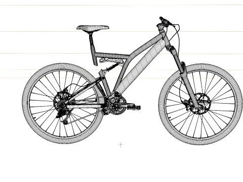 Modern Full-Suspension Mountain Bike 3D Model
