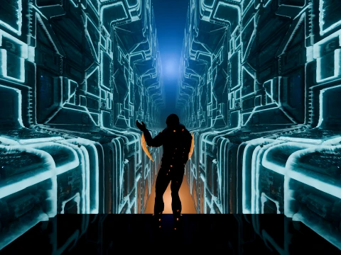 High-Tech Sci-Fi Corridor 3D Model