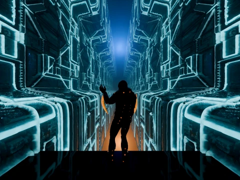 High-Tech Sci-Fi Corridor 3D Model