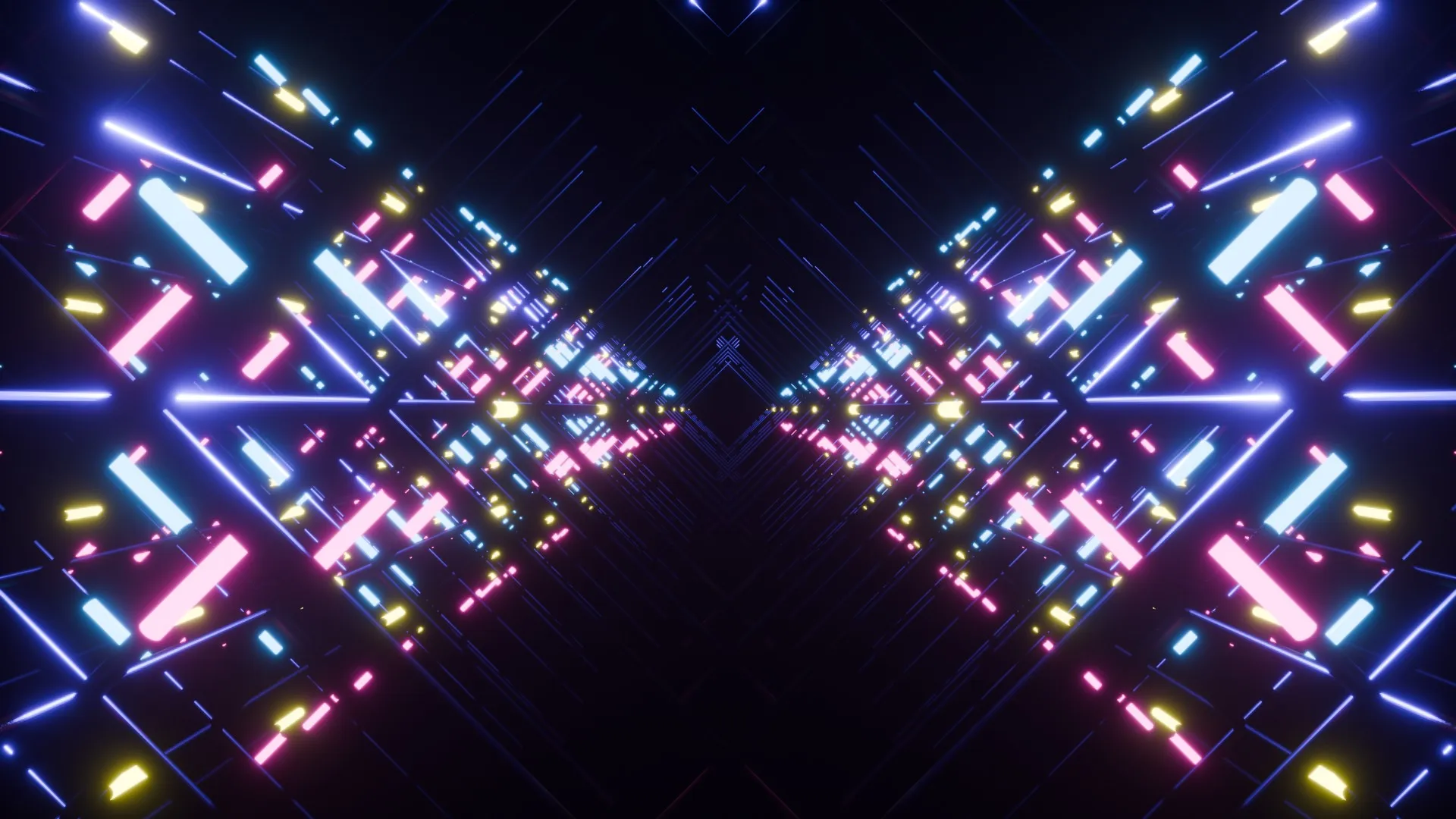 Neon Cyberpunk Sci-Fi Light Tunnel 3D Model .c4d .max .obj .3ds .fbx .stl .blend