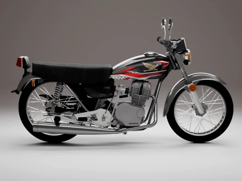 Classic Vintage Street Motorcycle Modelo 3D
