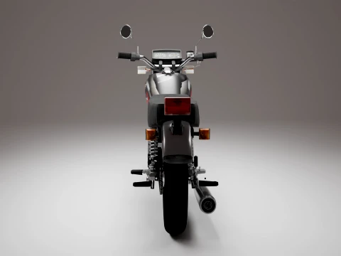 Classic Vintage Street Motorcycle 3D Model