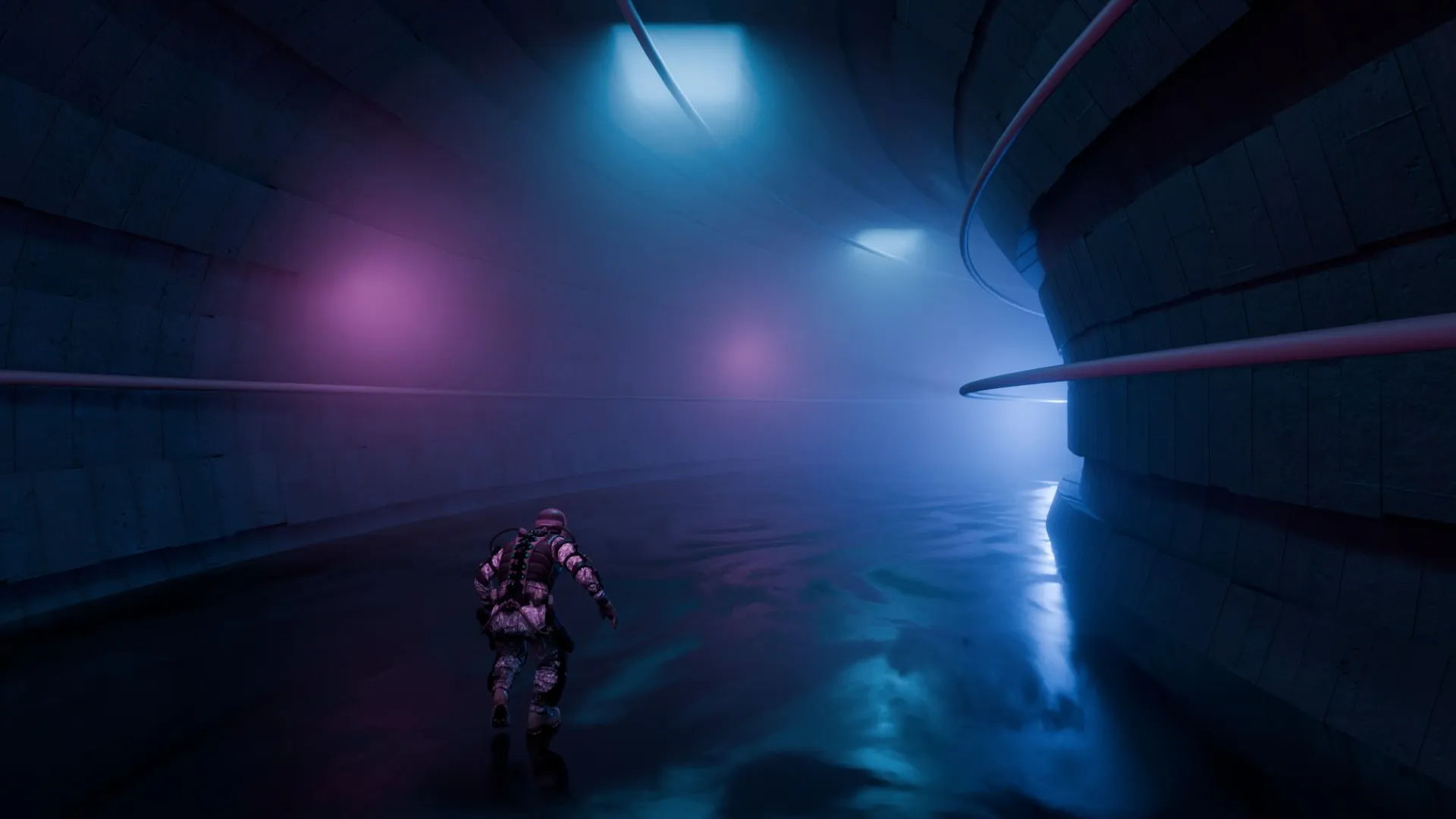 Cyberpunk Sci-Fi Underground Tunnel 3D Model .c4d .max .obj .3ds .fbx .stl .blend 