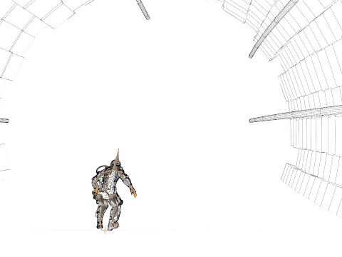 Cyberpunk Sci-Fi Underground Tunnel 3D Model
