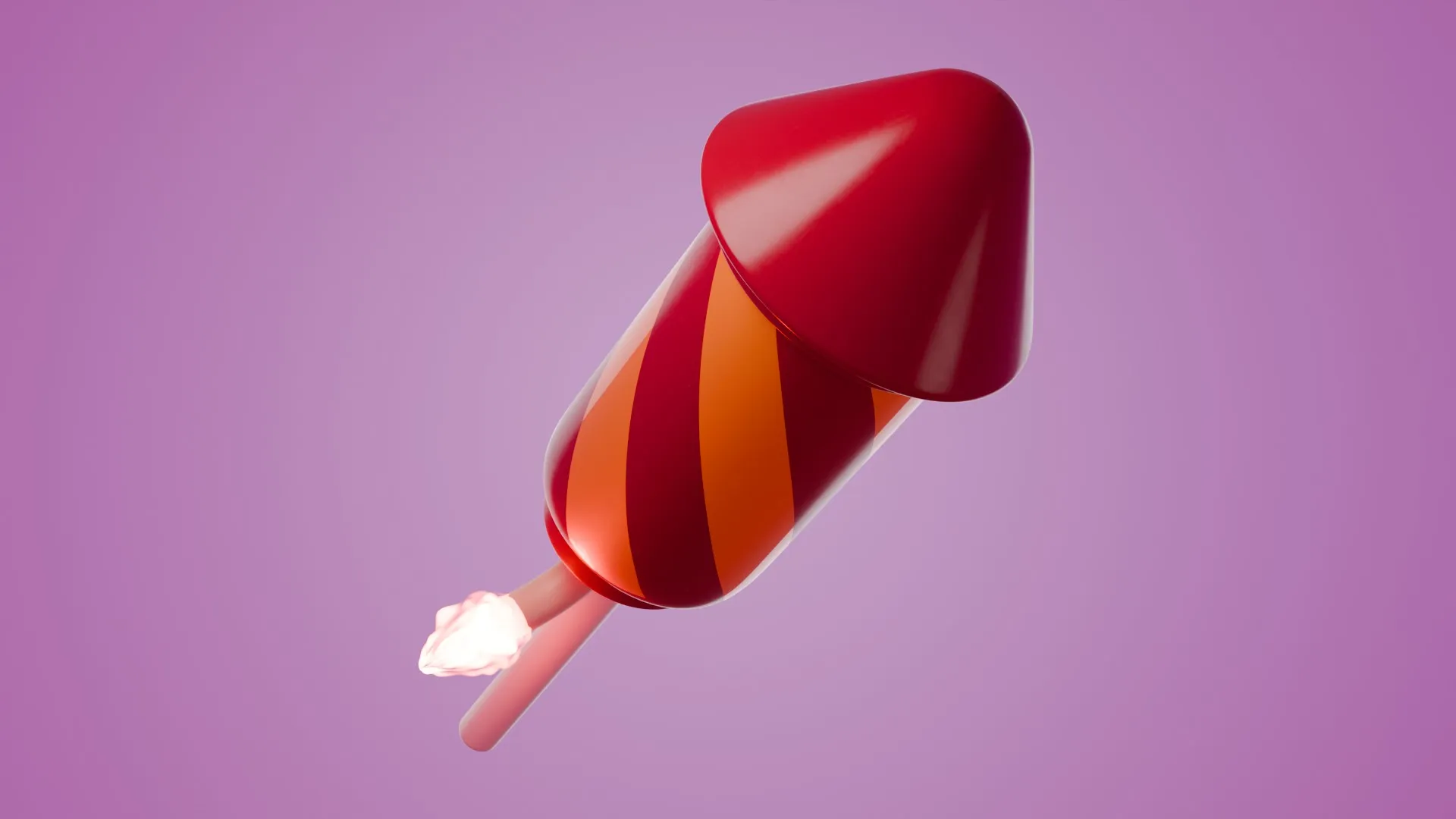 Stylized 3D Fireworks Rocket Prop 3D Model .c4d .max .obj .3ds .fbx .stl .blend 