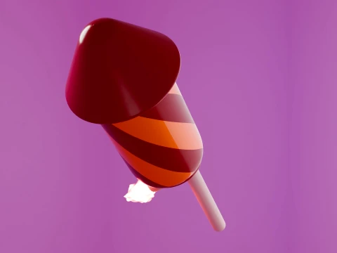 Stylized 3D Fireworks Rocket Prop 3D Model