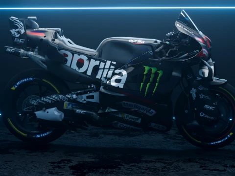 Marco Bezzecchi Aprilia RS-GP Factory Racing MotoGP 2026 3D Model