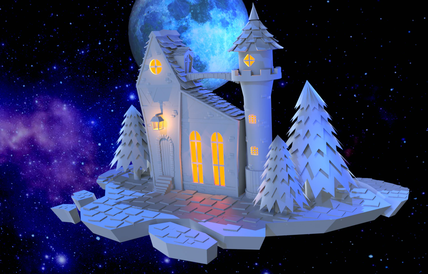 castle 3D Model .c4d .max .obj .3ds .fbx .stl .blend