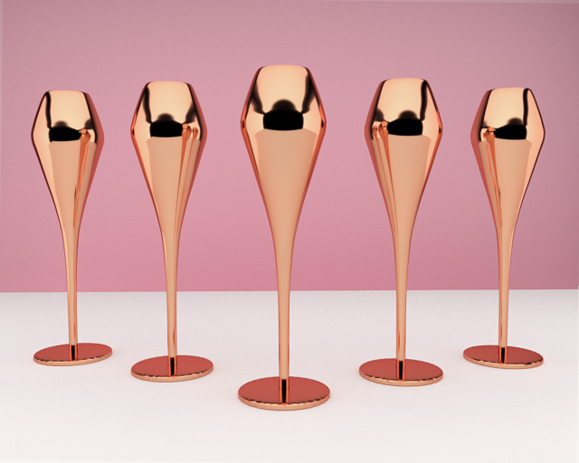 champagne glass Model 3D .c4d .max .obj .3ds .fbx .stl .blend 